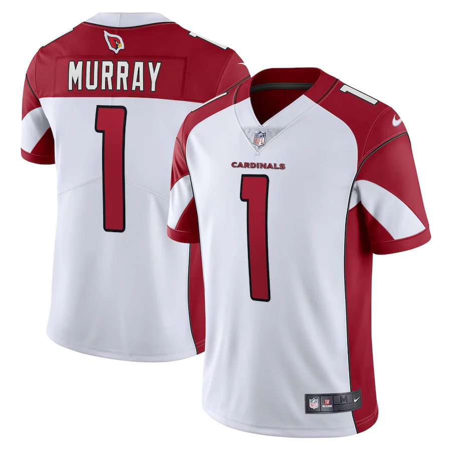 Men Arizona Cardinals 1 Kyler Murray Nike White Vapor Limited NFL Jersey